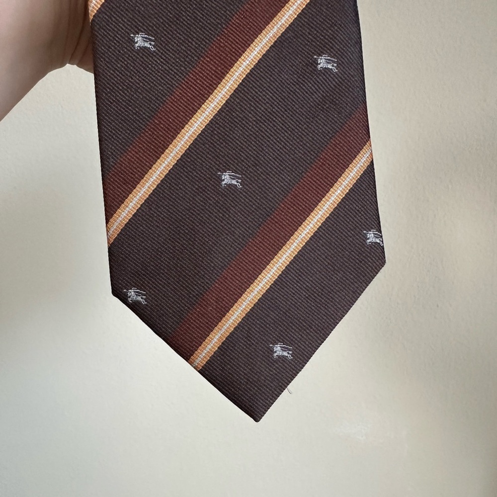 Burberry Brown Silk Tie - Picture 8 of 12